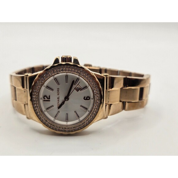 MICHAEL KORS Glitz MK-5921 Ladies' Rose Gold Tone Watch - Picture 7 of 11